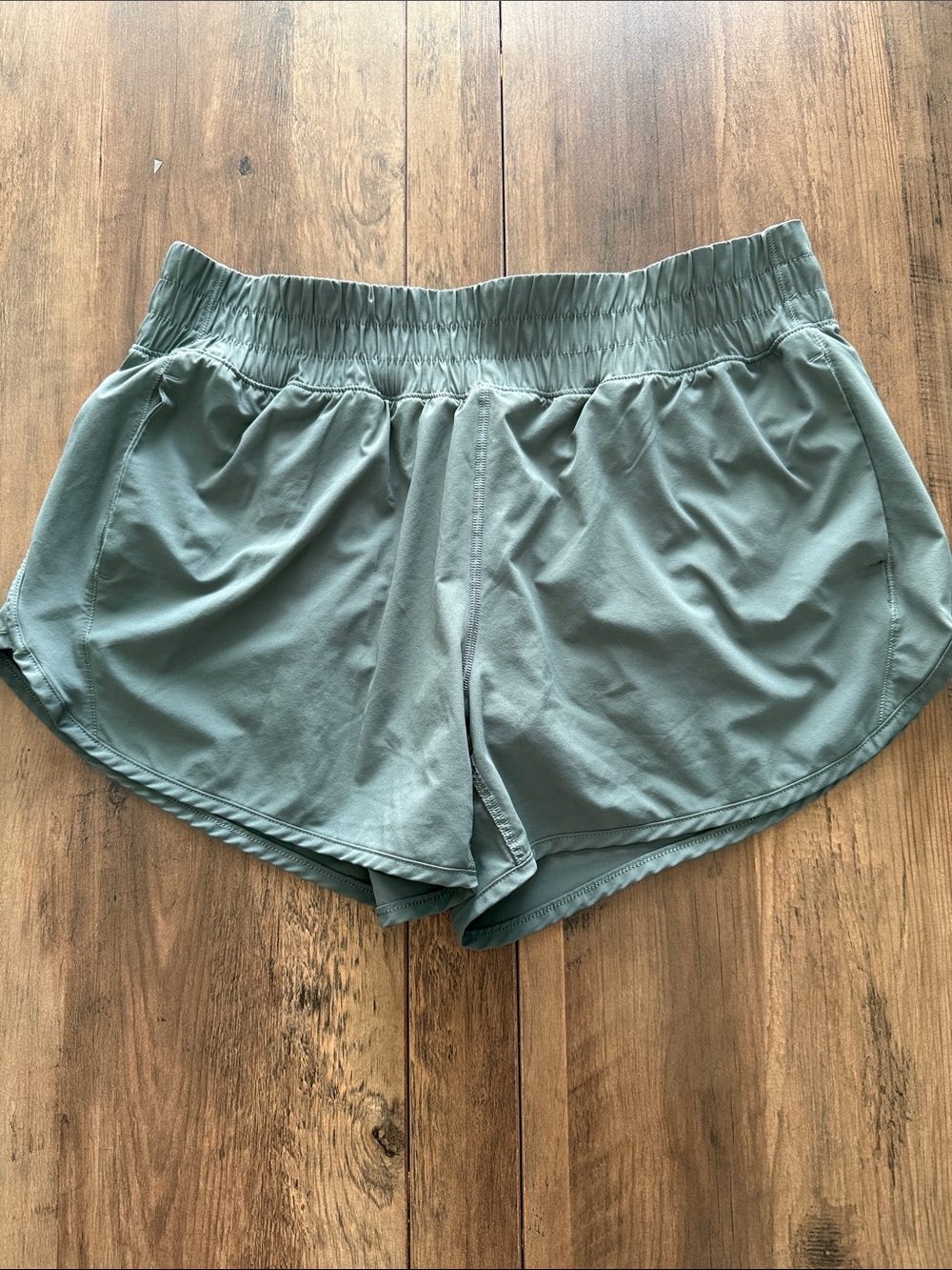 Women's Athletic Shorts in Sage Green - Lightweight Workout Shorts